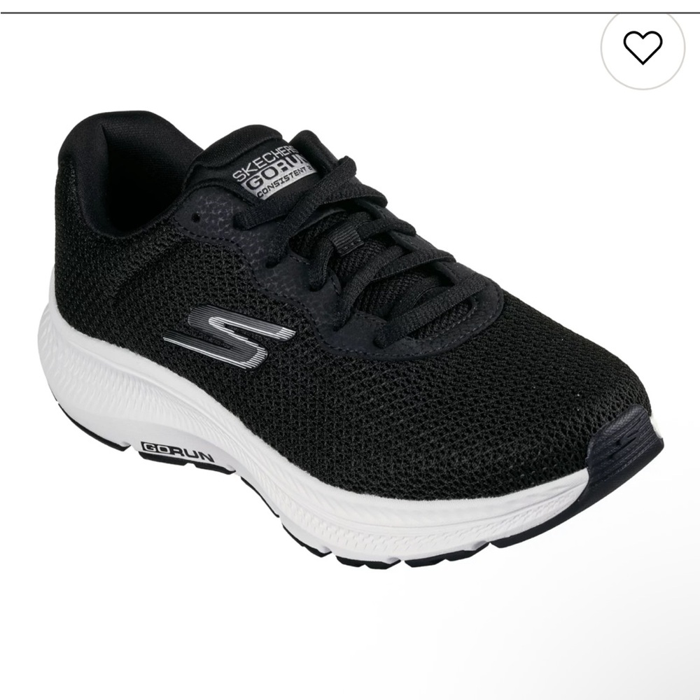 Skechers Black and White Mesh Slip-in Sneakers 9.5 - Picture 3 of 9